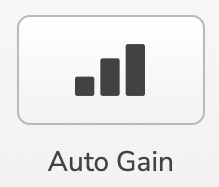 A screenshot of the Auto Gain button in Vocaster Hub.