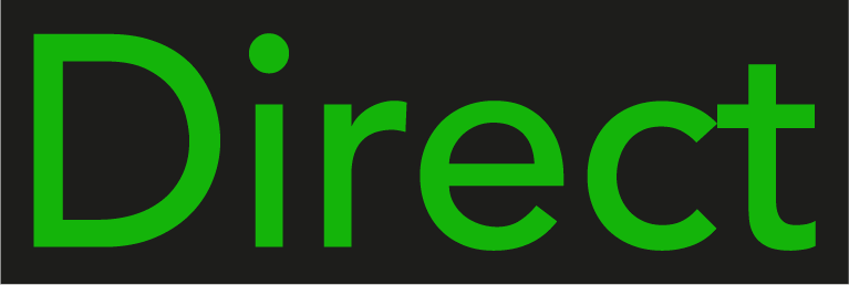 The Direct icon on (green).