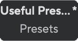 A screenshot of the asterisk that appears when you edit a Focusrite Control 2 preset, but haven't saved it.