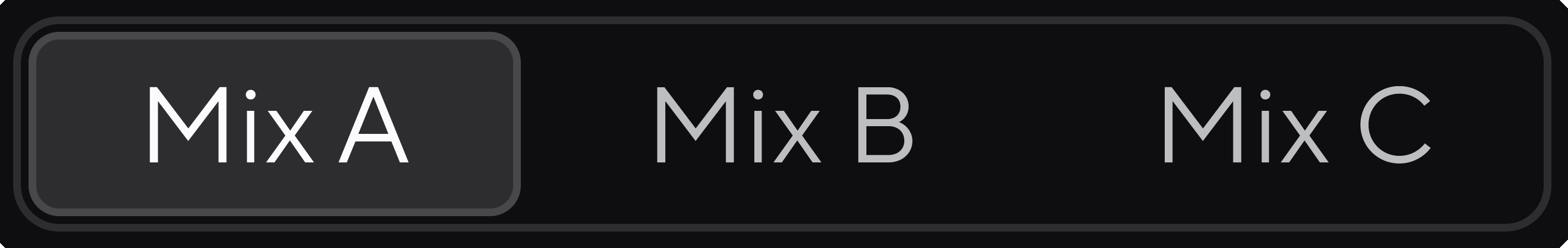 A screenshot of the Mix options in Focusrite control 2's Mixer view.