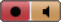 A screenshot of Cubase's record arm and input enable buttons (both on).