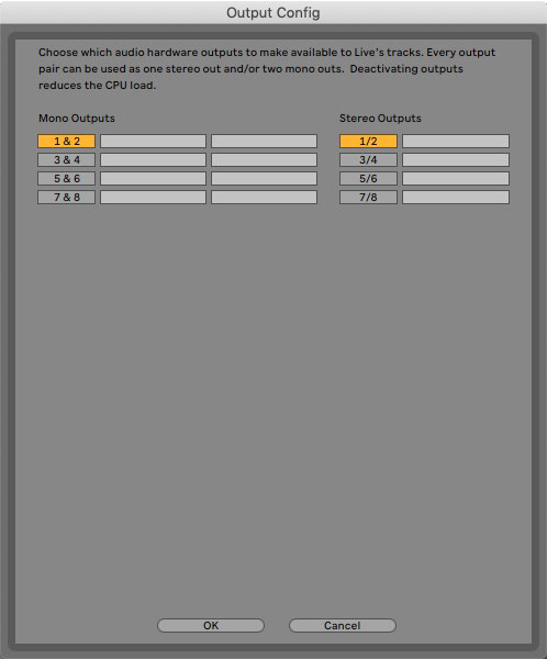 Scarlett 18i8 3rd Gen Ableton Output Config