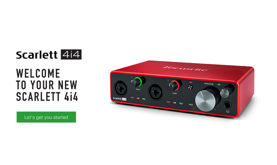 始めるには Scarlett 4i4 3rd Gen – Focusriteユーザーガイド