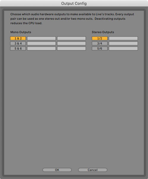 Scarlett 8i6 3rd Gen Ableton Output Config