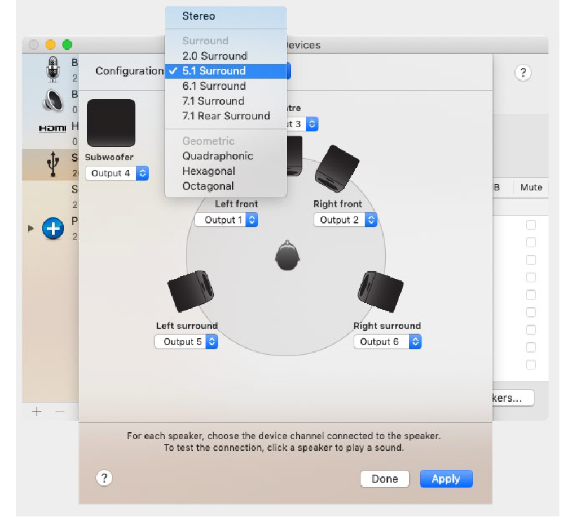 S3G 18i20 macOS Surround Settings
