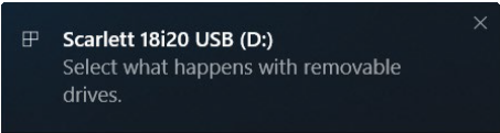 S3G 18i20 Easy Start popup Windows
