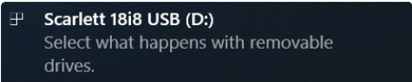 S3G 18i8 Easy Start popup Windows