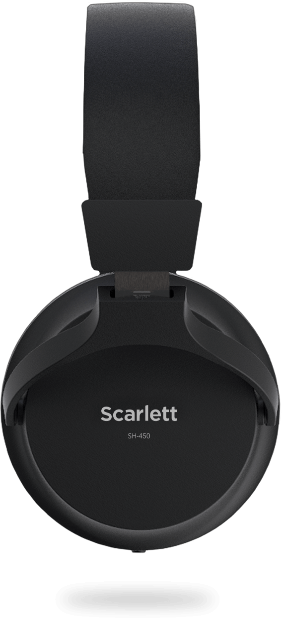 An image of the Scarlett SH-450 headphones that come with the Scarlett Studio packs.