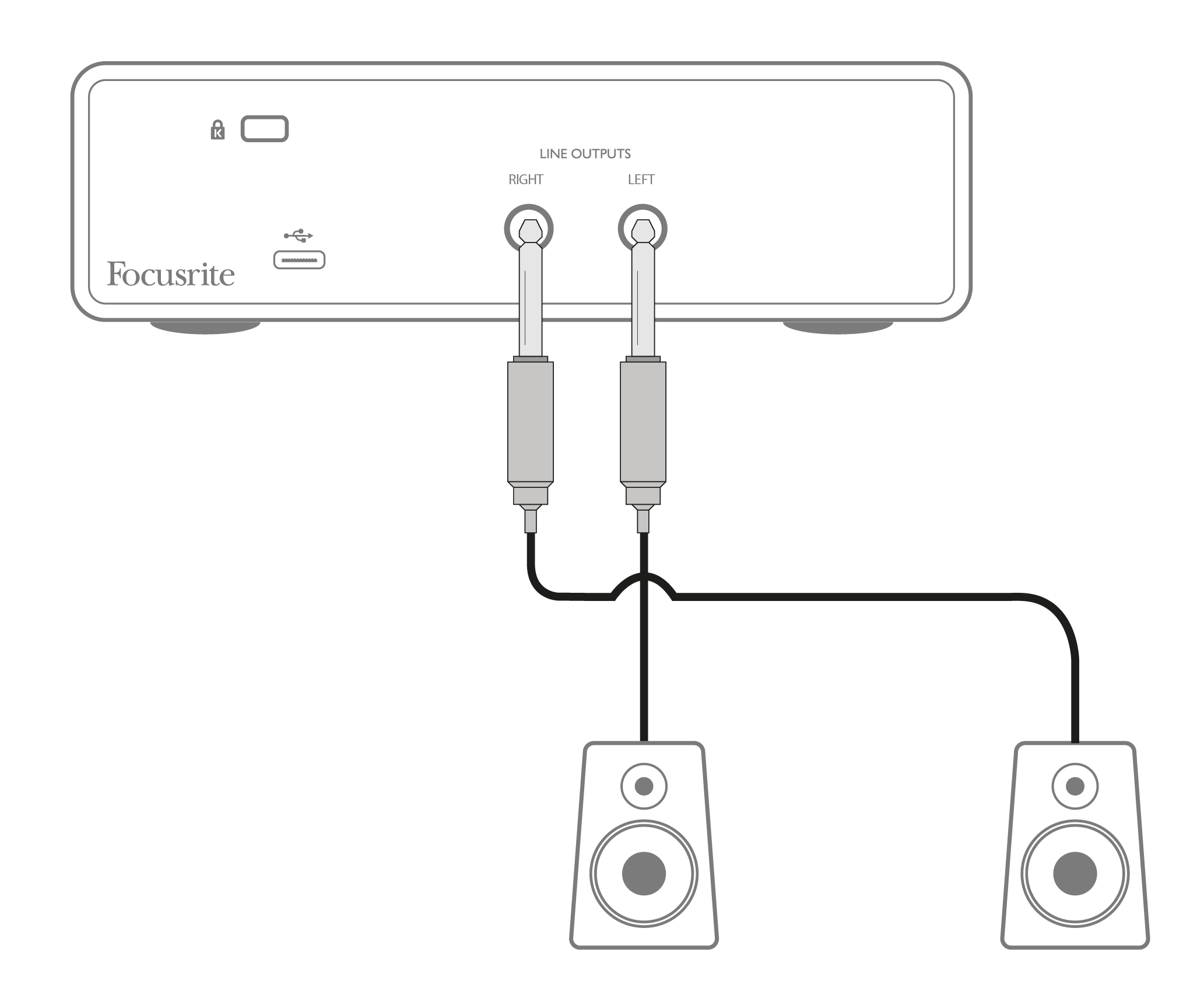 Connecting Scarlett Solo 3rd Gen to active speakers