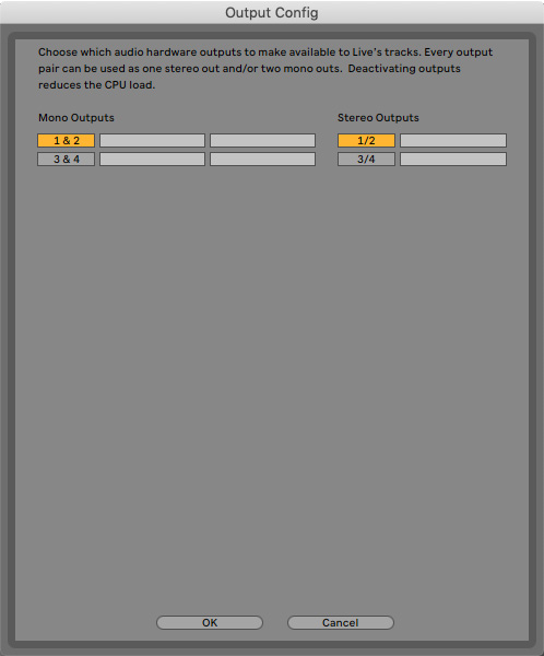 Scarlett 4i4 3rd Gen Ableton Output Config