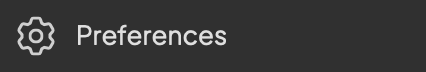 A screenshot of Focusrite Control 2's preferences button.